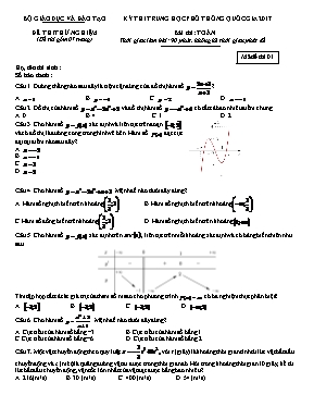 Đề thi thử THPT QG môn Toán - Mã 01